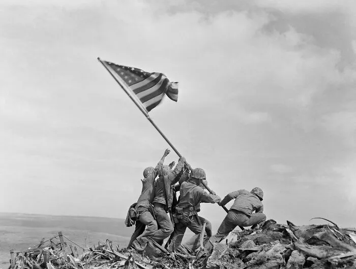 Raising The Flag On Iwo Jima, 1945
