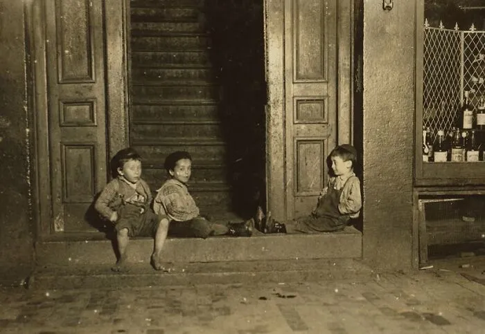 Late At Night, Street Boys, Boston, Massachusetts, 1909