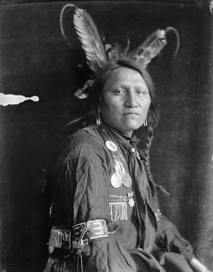 Charging Thunder, A Sioux Indian From Buffalo Bill's Wild West Show, 1900