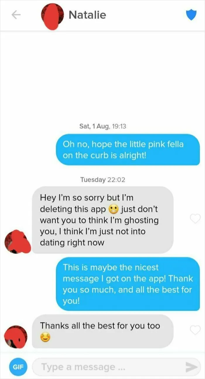 One Of The Nicest Interactions I Had On This App So Far Was A Straight Out Rejection