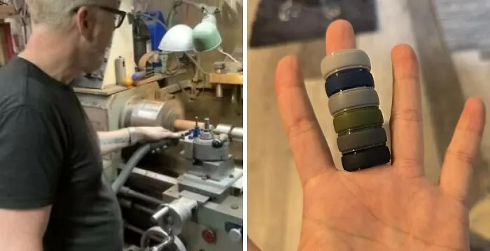 Adam Savage From Mythbusters Is Playing A Dangerous Game With His Watch And Rings Around Heavy Machinery. A <span Style="Font:inherit;color:#d74b1f;"> Silicone Wedding Ring  </Span> Can Save Him A World Of Hurt