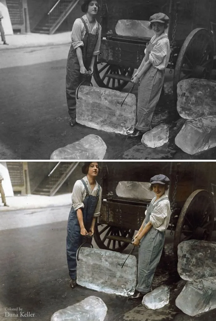 Women Delivering Ice, 1918