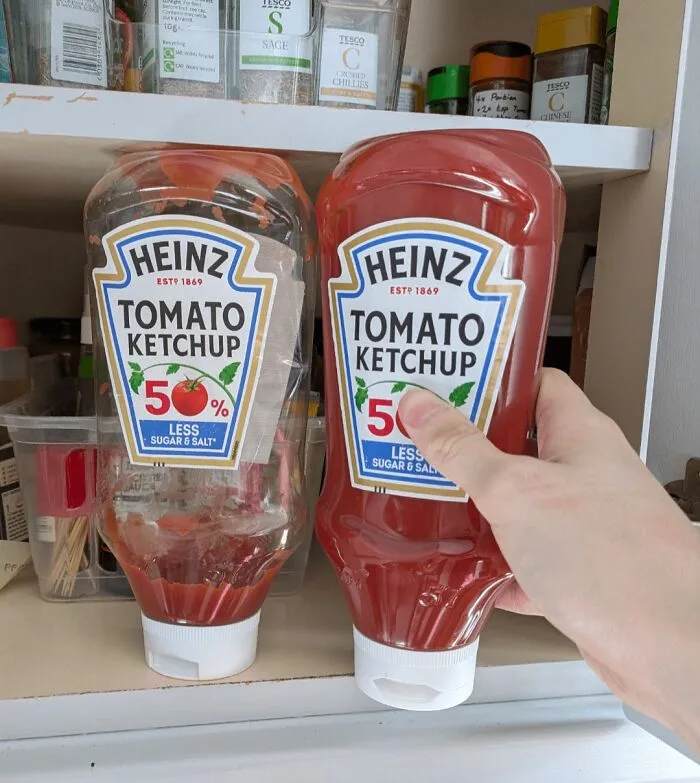 Brand New Ketchup. Taller Bottle, Same Volume, No Longer Fits In Cupboard