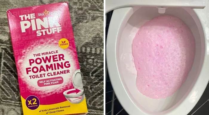 You Can Now Bring The Legendary Cleaning Power Of The Internet's Favorite Cleaner To Your Toilet With <a Style="Display:inline;" Href="Https://Www.amazon.com/Stardrops-Miracle-Foaming-Treatments-Activating/Dp/B0cfsjc4jz?ie=utf8&th=1&linkcode=ll1&tag=bpemu-20&linkid=4bf03a484cfc1c79ab45db17922ba1a5&language=en_us&ref_=as_li_ss_tl" Target="_blank">  <span Style="Font: Inherit; Color: #d74b1f;"> The Pink Stuff Foaming Toilet Cleaner</Span>