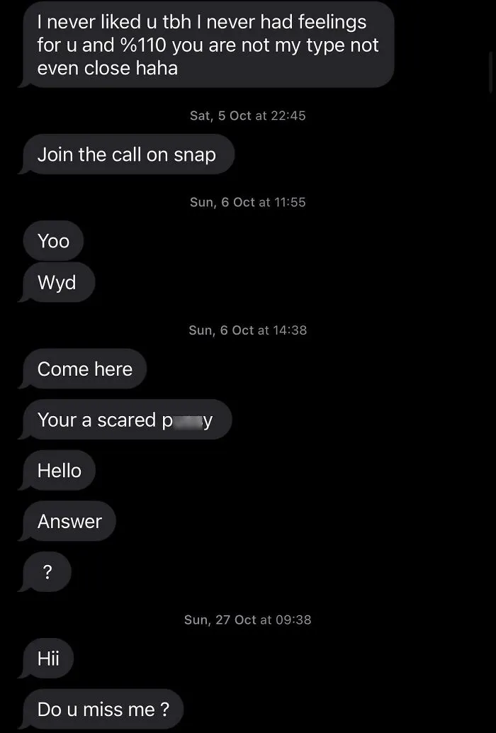 Toxic text messages showing aggressive behavior and mixed signals, highlighting nice girls as toxic as nice guys.