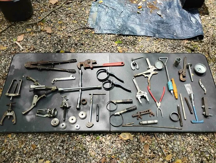 Saw An Old Sears Craftsman Toolbox In The Dumpster. This Was The Contents
