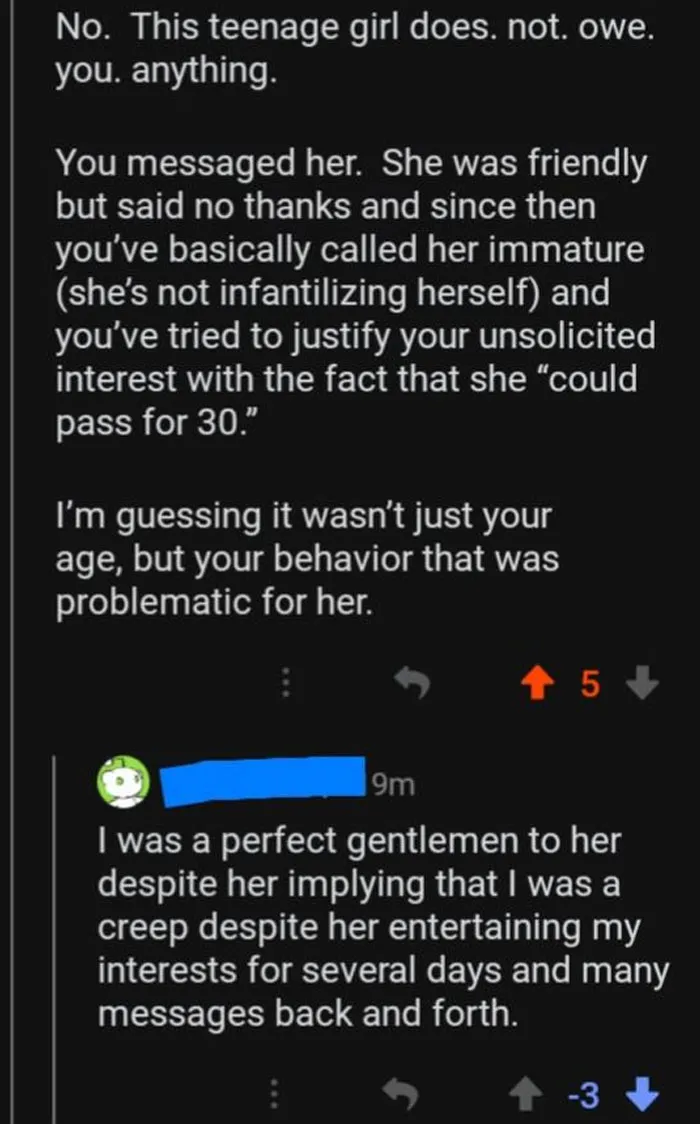 He Was Complaining About Being Rejected By A 19 Year Old Girl. He's 28 Btw
