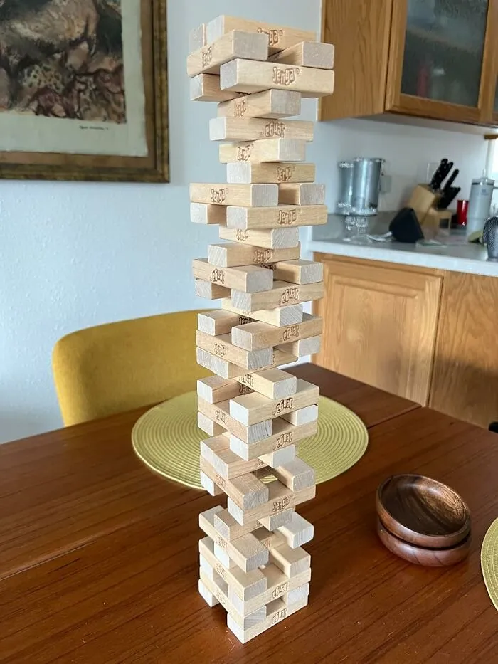 The Only Game Where Success Means Destroying What You Just Built, Which Is Basically A Metaphor For Adulthood, Is Still The Classic <a Style="Display:inline;" Href="Https://Www.amazon.com/Hasbro-Gaming-Hardwood-Stacking-Stuffers/Dp/B00aba0zoa?ie=utf8&th=1&linkcode=ll1&tag=bphorse-20&linkid=1ab4c6717e89f35c6cf0d2c0448c70f2&language=en_us&ref_=as_li_ss_tl" Target="_blank">  <span Style="Font: Inherit; Color: #d74b1f;"> Original Jenga </Span>