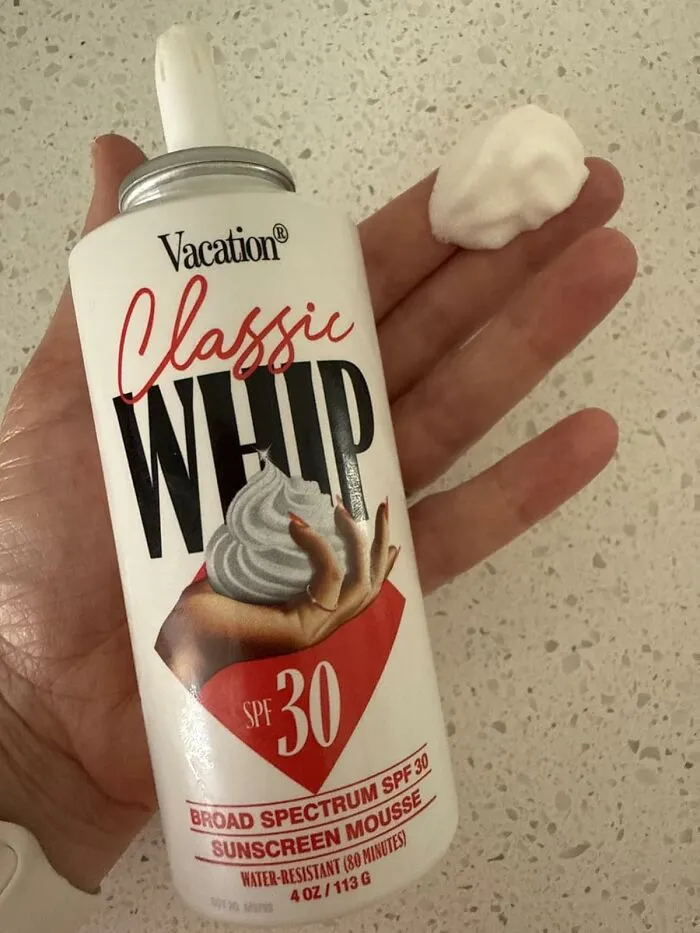 The Most Tempting Forbidden Snack In Your Beach Bag Is Definitely This Can Of <a Style="Display:inline;" Href="Https://Www.amazon.com/Classic-Whip-Sunscreen-Mousse-Freshener/Dp/B0bsv555j6?ie=utf8&th=1&linkcode=ll1&tag=bpbobcat-20&linkid=981c3f76bbb948bc46f39b88eb9bd7b8&language=en_us&ref_=as_li_ss_tl" Target="_blank">  <span Style="Font: Inherit; Color: #d74b1f;"> Whipped Sunscreen </Span>