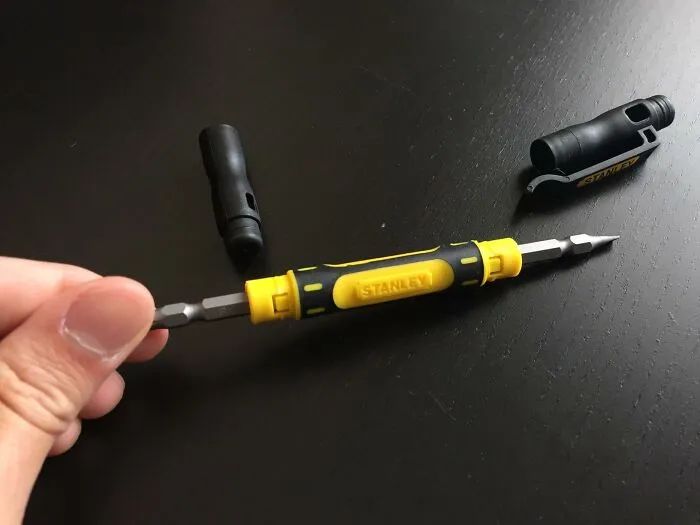 You Can Finally Stop Using A Butter Knife To Tighten Loose Screws Like Some Kind Of Modern Barbarian With A <a Style="Display:inline;" Href="Https://Www.amazon.com/Stanley-66-344-4-In-1-Pocket-Screwdriver/Dp/B0014kmdz0?ie=utf8&th=1&linkcode=ll1&tag=bpdog-20&linkid=8517806dc3ccd82777ad28426439c7ca&language=en_us&ref_=as_li_ss_tl" Target="_blank">  <span Style="Font: Inherit; Color: #d74b1f;"> 4-In-1 Stanley Screwdriver </Span>
