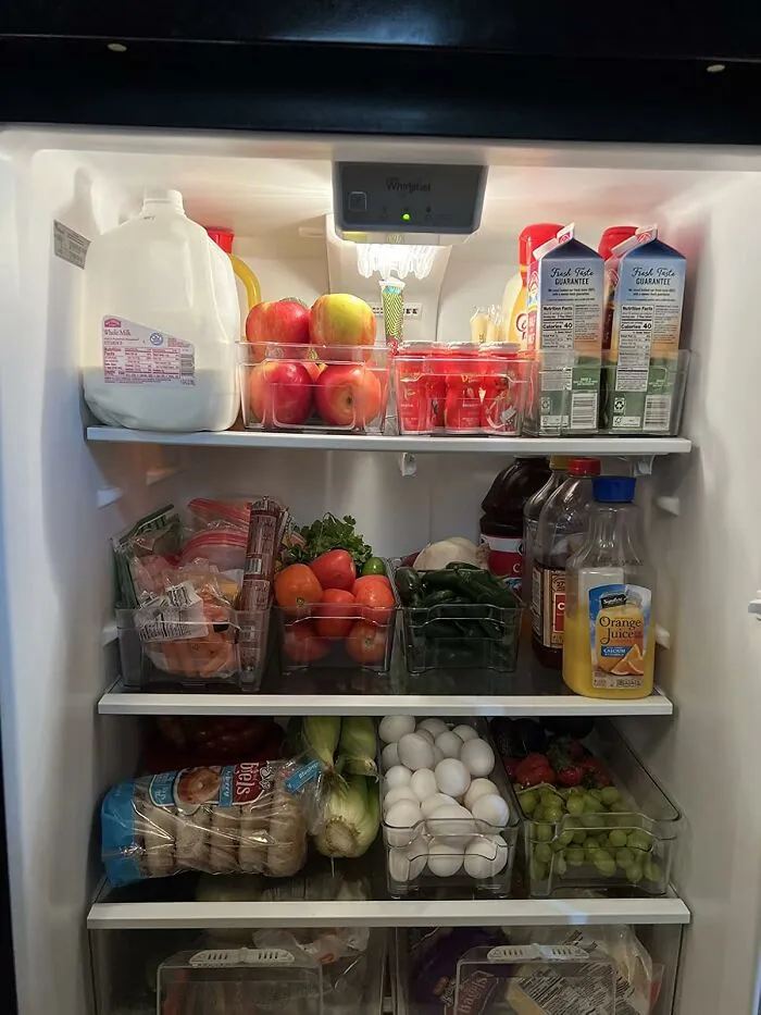 The Inside Of Your Fridge Can Go From A Lawless Land To A Civilized Society With Some <a Style="Display:inline;" Href="Https://Www.amazon.com/Utopia-Home-Organizers-Organizers-Cabinets-Clear/Dp/B07tzpf6pm?ie=utf8&linkcode=ll1&tag=bptapir-20&linkid=9ea2620e49cf7cec0aba1d11b19af68d&language=en_us&ref_=as_li_ss_tl" Target="_blank"> <span Style="Font: Inherit; Color: #d74b1f;"> Fridge Organizer Bins </Span>