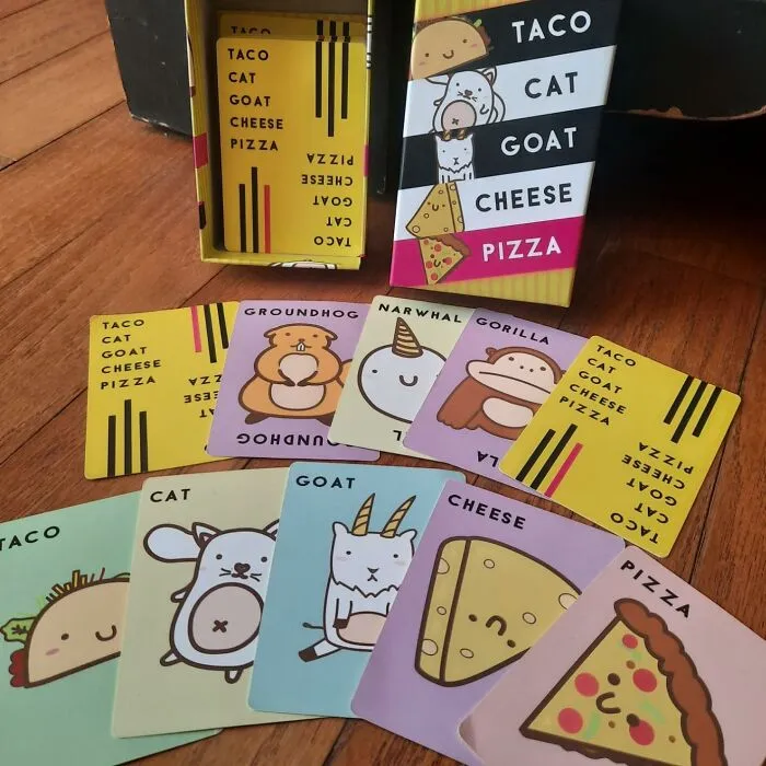 The Game That Will Cause Your Brain To Short Circuit While You Simultaneously Question Your Friendships Has Arrived And It's Called <a Style="Display:inline;" Href="Https://Www.amazon.com/Taco-Cat-Goat-Cheese-Pizza/Dp/B077z1r28p?ie=utf8&linkcode=ll1&tag=bphorse-20&linkid=e2e3e4fc4ed7fddde12456d3a5ec12ed&language=en_us&ref_=as_li_ss_tl" Target="_blank">  <span Style="Font: Inherit; Color: #d74b1f;"> Taco Cat Goat Cheese Pizza </Span>