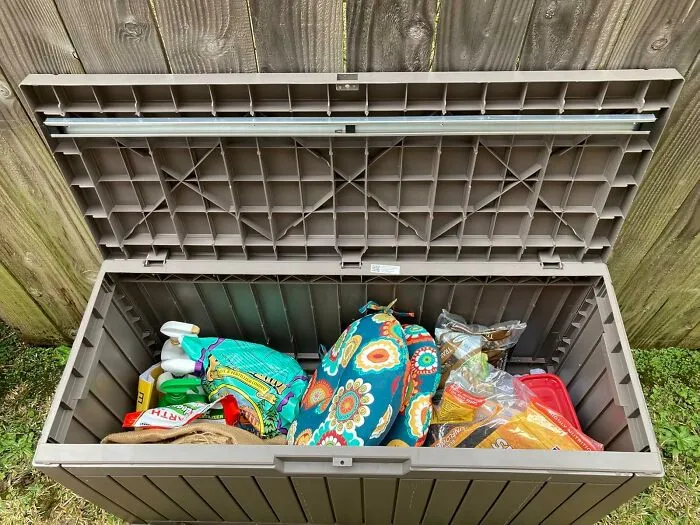 Your Patio's Chaotic Energy Can Finally Be Contained Inside A <a Style="Display:inline;" Href="Https://Www.amazon.com/East-Oak-Waterproof-Gardening-Resistant/Dp/B0cv3nw1dg?ie=utf8&th=1&linkcode=ll1&tag=bprabbit-20&linkid=5f6ba370e7becabc7c87223b61686afb&language=en_us&ref_=as_li_ss_tl" Target="_blank"> <span Style="Font: Inherit; Color: #d74b1f;"> 60 Gallon Outdoor Storage Box</Span>