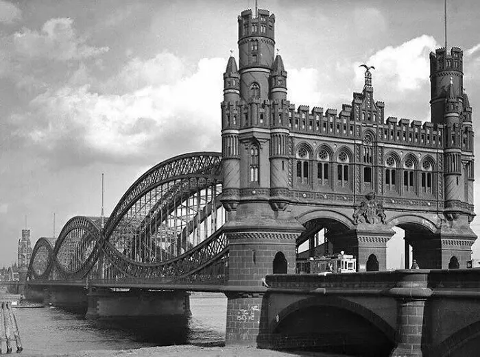 The Original Neue Elbbrucke Bridge, Hamburg, Germany