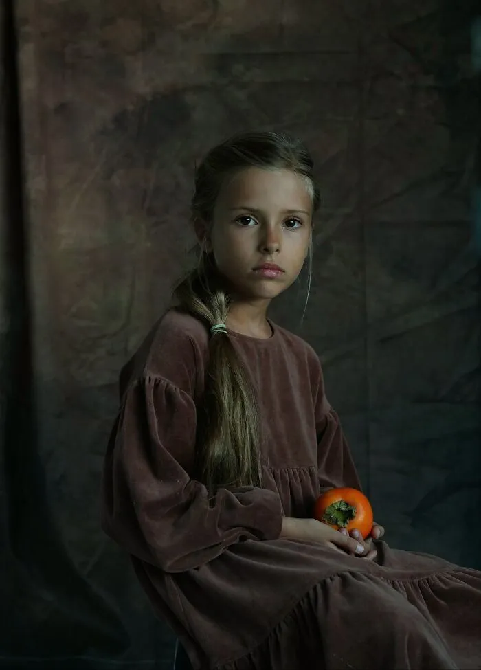 "The Girl With The Persimmon" By Alvina Ciceri-Kirichek, Italy