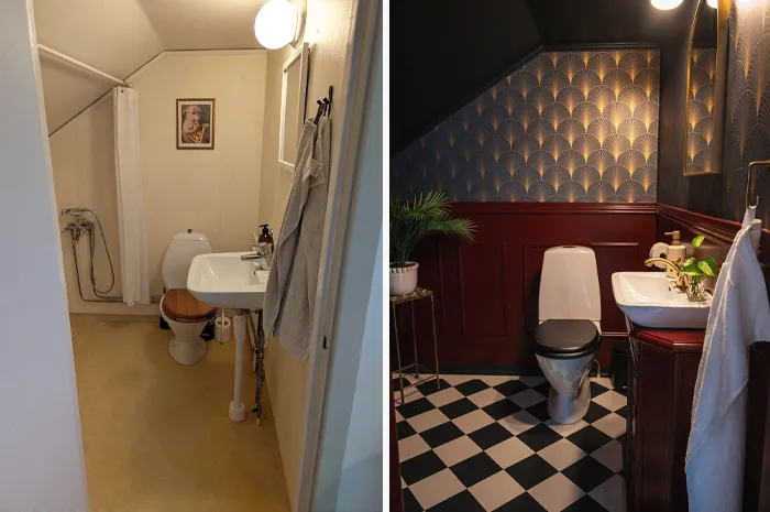 Gave Our Small Bathroom A Budget Makeover - Thoughts? (After/Before Pics)