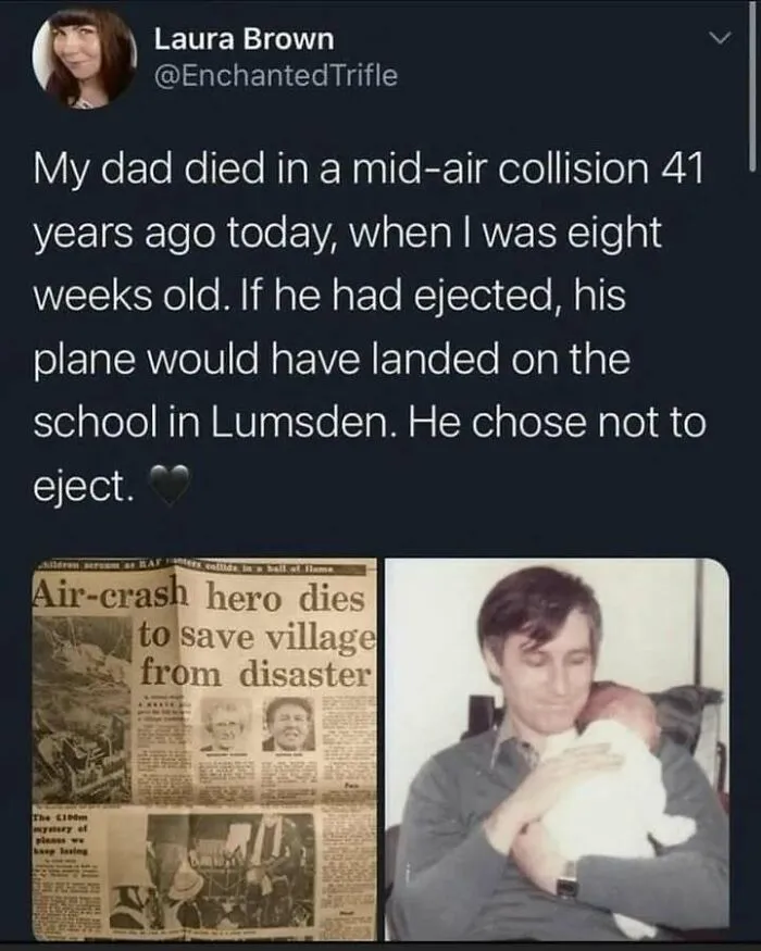 Screenshot of a heartfelt social media post sharing a story of sacrifice and positivity to uplift spirits.