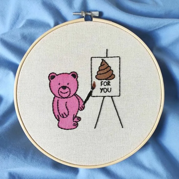 We Hand-Embroidered Animals With A Mix Of Cute And Bold Vibes, And Here's 20 Of Our Best Creations