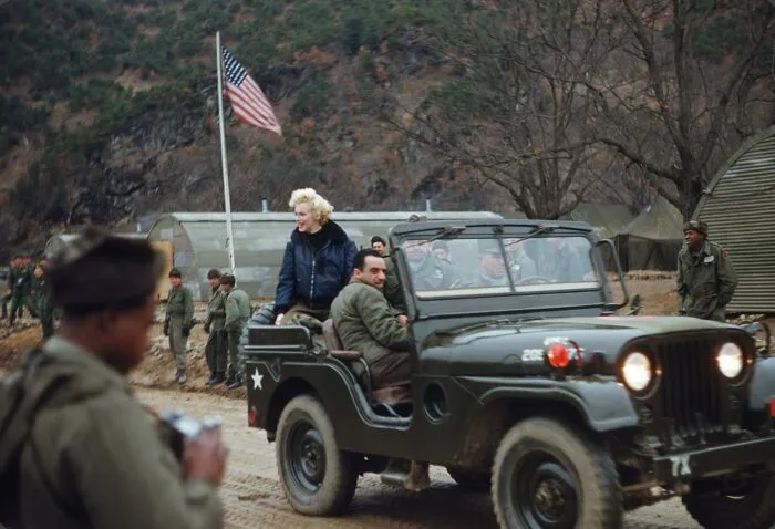 Marilyn Monroe Visits American GIs In Korea, 1954
