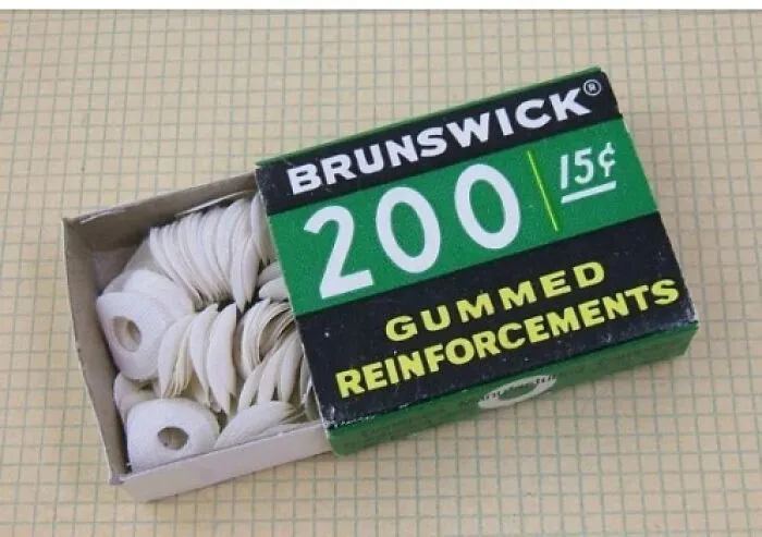 In The Products We Don't Use Much Anymore Category, Gummed Reinforcements To Fix Ripped Holes In Notebook Paper