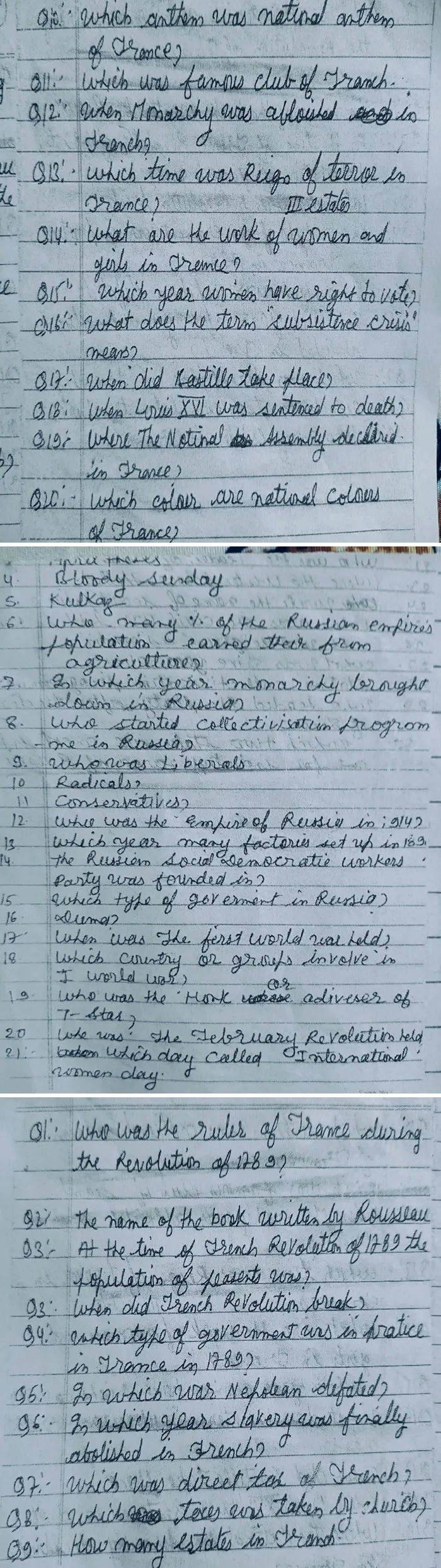 My Lil Sister's School Assignment. Written And Handed Out By The Teacher, And Sis Has To Find The Answers