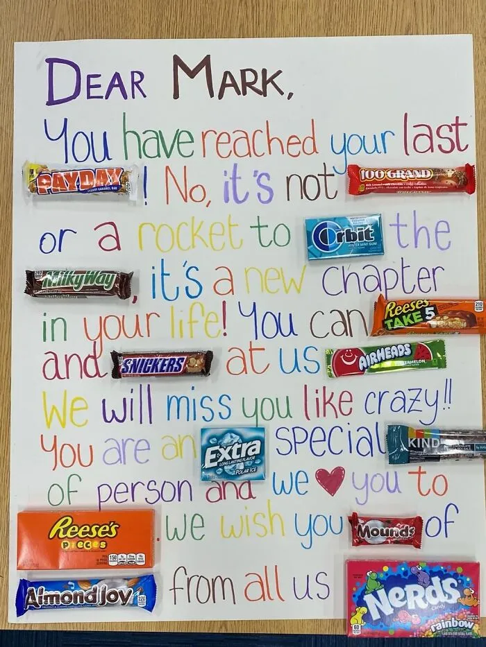 Happy Retirement To My Coworker That Always Brought Us Candy. Thanks For Always Being Awesome, Mark!