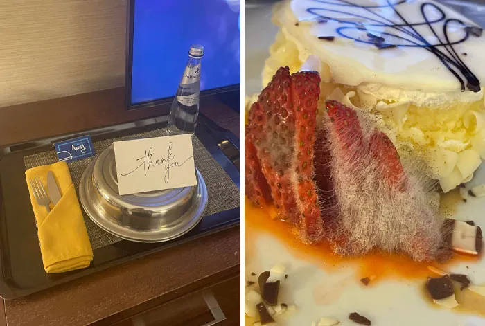 El hotel dejó esto para darme la bienvenida