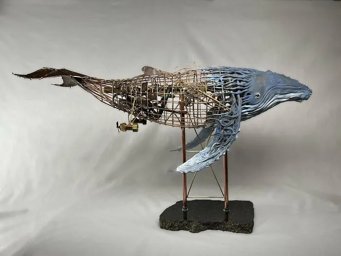 This Guy Makes Animal Sculptures From Junkyard Metal, And They're Hauntingly Beautiful (24 Pics)