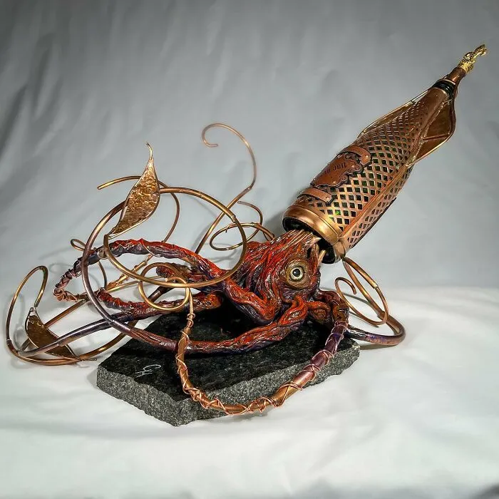 This Guy Makes Animal Sculptures From Junkyard Metal, And They're Hauntingly Beautiful (24 Pics)