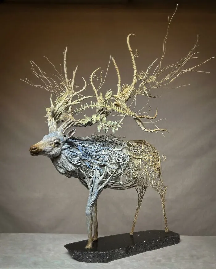 This Guy Makes Animal Sculptures From Junkyard Metal, And They're Hauntingly Beautiful (24 Pics)