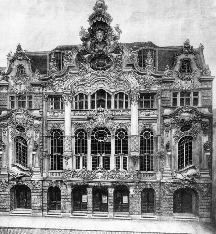 The Central Theater, Dresden, Germany. Built 1897-1898, Destroyed By Fire In 1945 During The Dresden Bombing Raids In World War II