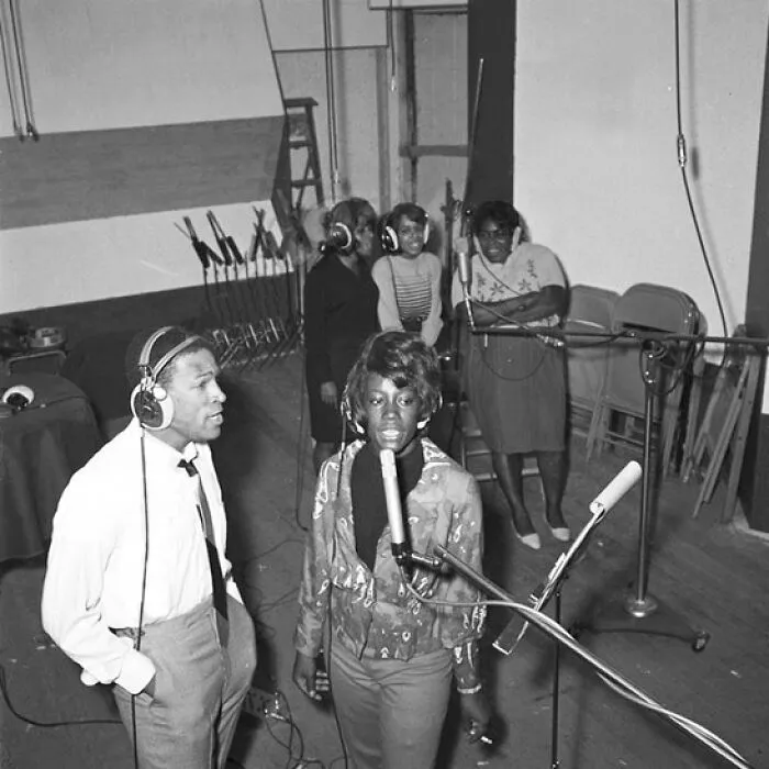 Marvin Gaye And Kim Weston In Studio A, 1970s