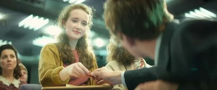 The Female Lead Drops Everything On The Ground, Then Makes Intense Eye Contact With Her Main Love Interest When He Helps Her Pick Everything Up