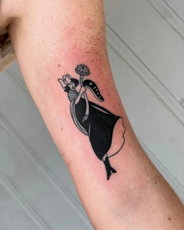 A Little Girl With A Flower