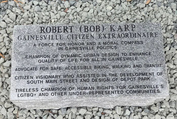 My Friend Sent Me This. Our Mutual Friend Was Honored With This Plaque After He Passed