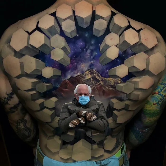 37 Surreal Tattoos That Turn Skin Into Optical Illusions (New Pics)