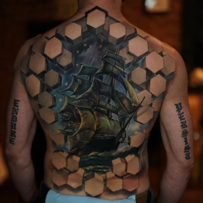 37 Surreal Tattoos That Turn Skin Into Optical Illusions (New Pics)