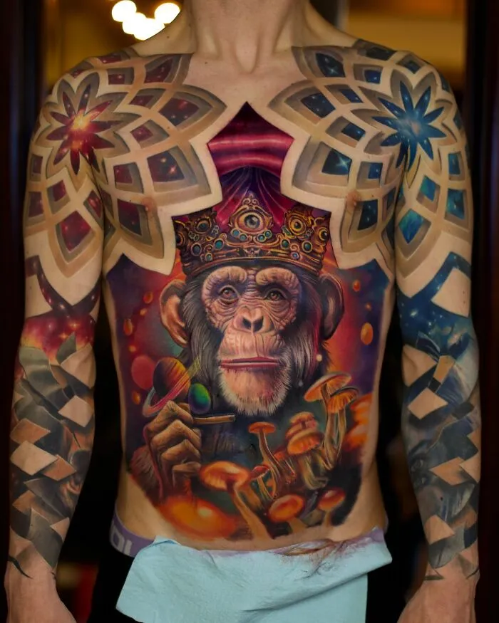 37 Surreal Tattoos That Turn Skin Into Optical Illusions (New Pics)