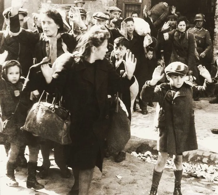 Polish Jews Captured By Germans During The Suppression Of The Warsaw Ghetto Uprising, Poland, 1943