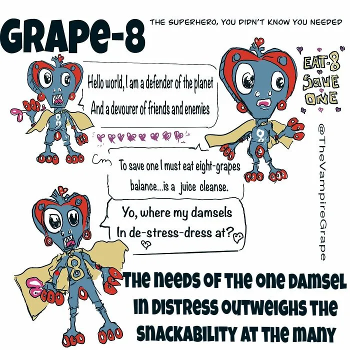 37 Bizarre ‘Vampire Grape’ Comics That Might Make You Laugh And Question Everything