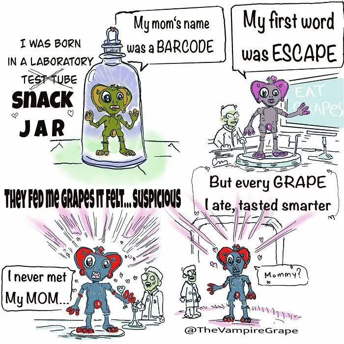 37 Bizarre ‘Vampire Grape’ Comics That Might Make You Laugh And Question Everything