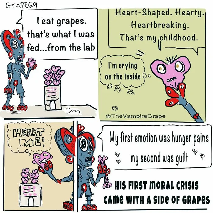 37 Bizarre ‘Vampire Grape’ Comics That Might Make You Laugh And Question Everything