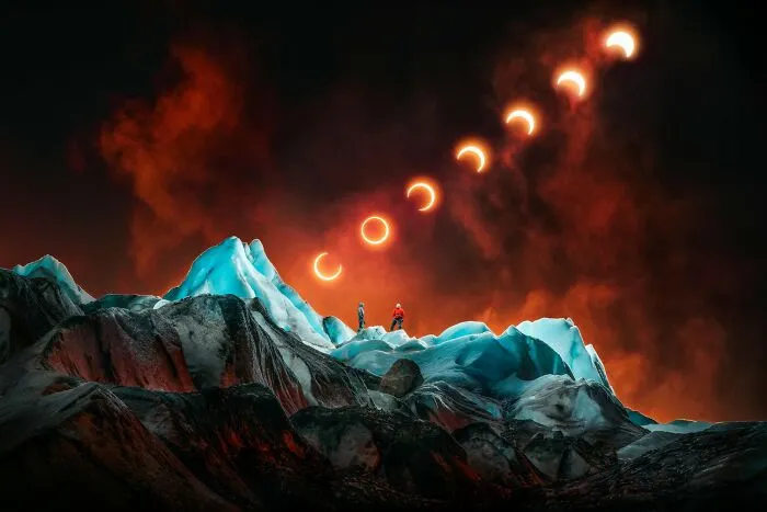 St Place Winner And Gold In Event Category: "Ring Of Fire, And Ice" By Liam Man