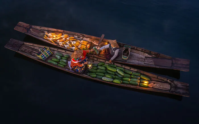 People Category | Bronze: "Night Market At Inle Lake, Myanmar" By Daniel Garzon Moreno