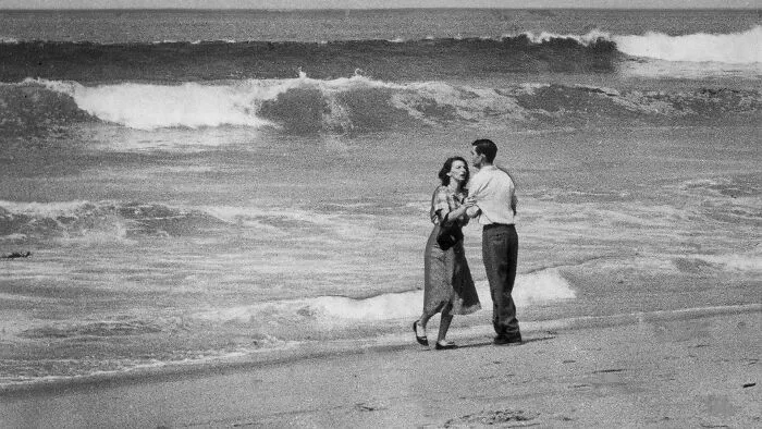 "Tragedy By The Sea", Photograph Of John & Lillian Mcdonald Minutes After Their 19-Month-Old Son, Michael, Was Swept Out To Sea And Presumably Gone In Hermosa Beach, California, 1955