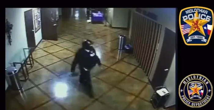 Surveillance footage shows a person in a hallway, capturing a mysterious event that still baffles people.