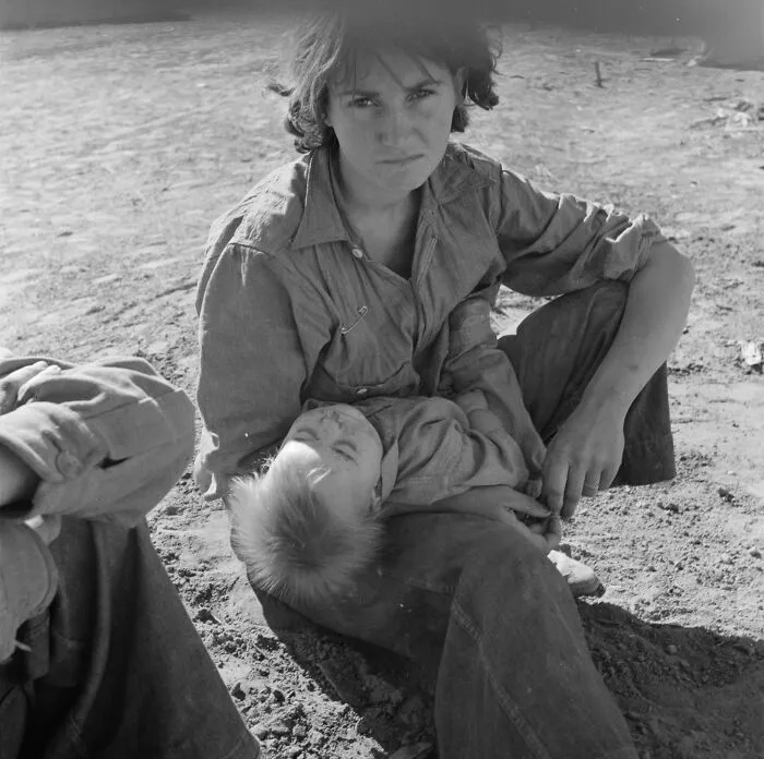 Young Oklahoma Mother, Age Eighteen, Penniless, Stranded In California, 1937