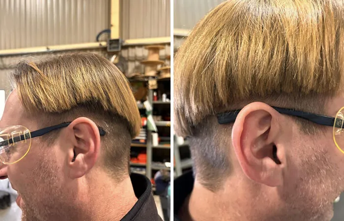 Un tipo del trabajo se corta el pelo a menudo. Y sí, lo paga él.