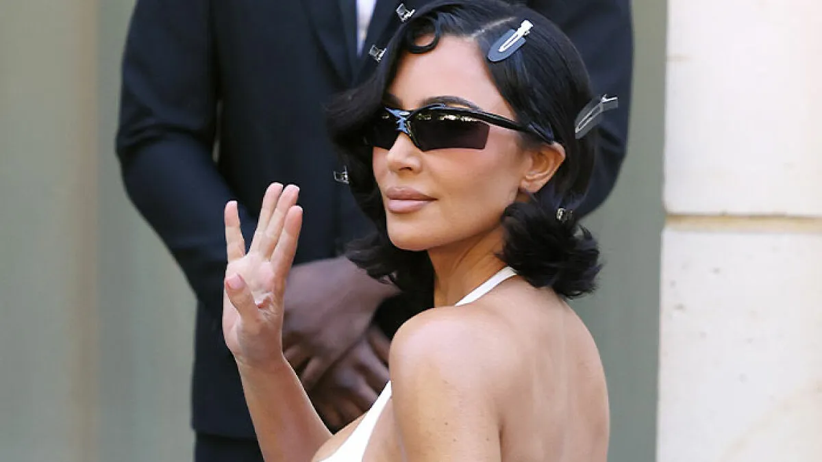 Kim Kardashian Caught Googling Herself While Wearing Controversial Brand At Paris Fashion Week