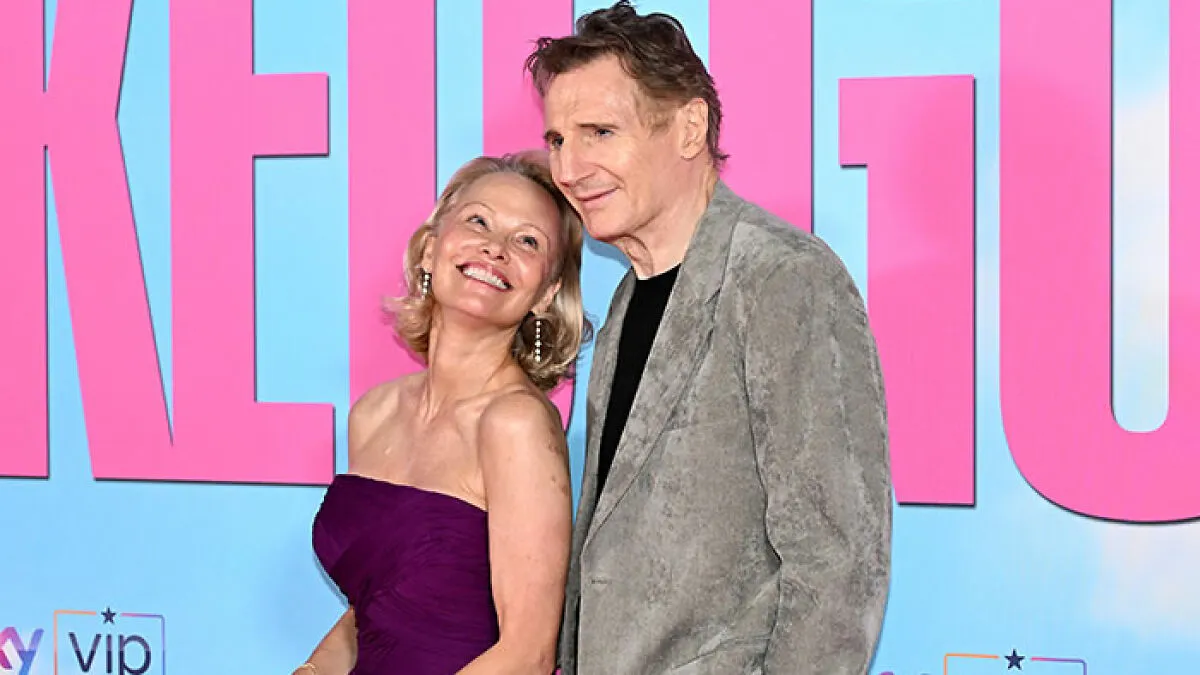 Pamela Anderson And Liam Neeson Couldn't Keep Their Hands Off Each Other On The Latest Red Carpet
